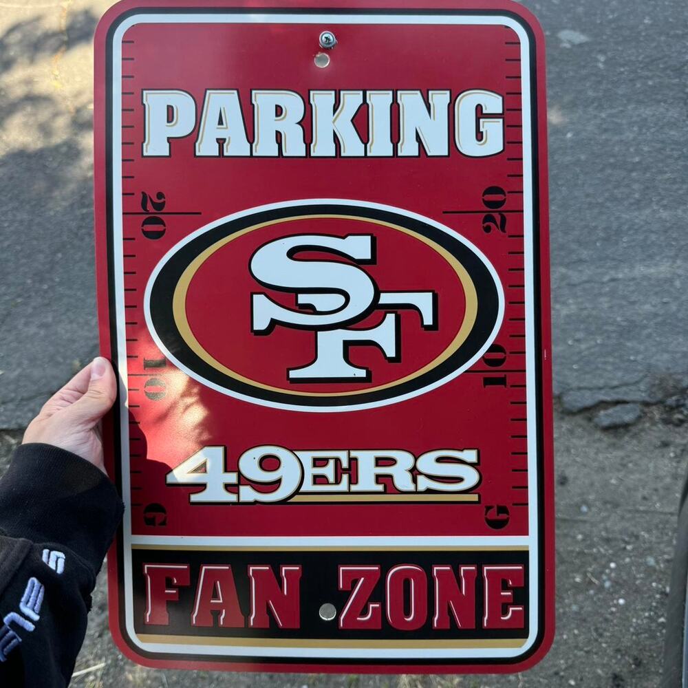 Vintage 1999 nfl licensed san francisco 49ers parking sign
